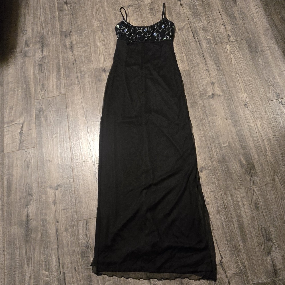 Vintage Necessary Objects Y2K Babydoll Maxi Dress XS Whimsigoth Fairy Grunge